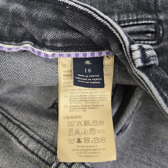 Scotch RBelle Amsterdams Blauw Girls 16 La Charmante Slim Jeans Washed Black - Picture 5 of 12